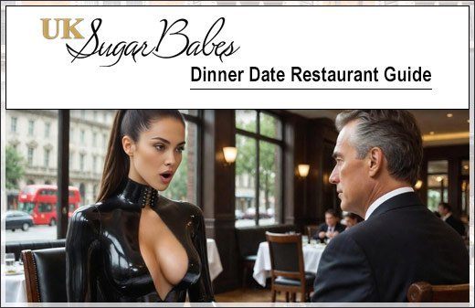 High class London escort enjoying a romantic dinner date in London